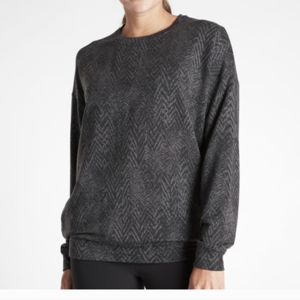 Athleta Studio to Street Print Sweatshirt | Size Small